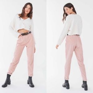 Urban Outfitters BDG Mom High Rise Corduroy Pants in Dusty Pink 25
